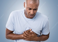 Man clutching his chest in pain - Stock Image - F026/5215 - Science Photo  Library